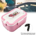 thumbnail image 4 of Electric Lunch Box Food Heater, 2 in 1 Portable Heated Lunch Box for Car Truck Home Work Adults Food Heating, Leak Proof, 1.5L Stainless Steel Container, 12V/24V 35W, 4 of 5
