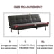 thumbnail image 3 of Large Armless Sofa Bed Slipcover Couch Cover Without Armrests Stretch Folding Futon Cover Dust-proof Elastic Removable Jacquard, 3 of 5