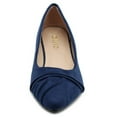 thumbnail image 3 of Ollio Women's Shoes Ballet Dress Faux Suede Pleated Pointed Toe Flats 1BN1833, 3 of 6