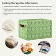 thumbnail image 6 of FREEAMG Green Heart Storage Basket with Handles Collapsible Storage Bins Canvas Fabric Storage Organizer for Shelves Closet Bedroom Living Room 2Pack, 6 of 7