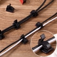 thumbnail image 5 of 60 Piezas Mini Clips de Cable para Exteriores con Tiras Adhesivas Clips de Luz Clips de Decoración Ganchos Autoadhesivos Soporte de Cable para Cadena de Luces (Negro,, 5 of 5
