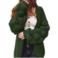 thumbnail image 4 of Cardigan Sweaters for Women Fall Winter Long Sleeve Loose Casual Open Front Knit Cardigans Sweater Coat, 4 of 5