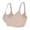 Pink, variant on Women's Soft Comfy Seamless Low Back Wireless Padded Push Up Bra Thin Straps V Neck Halter Backless Cross Multiway Convertible No Underwire Bras