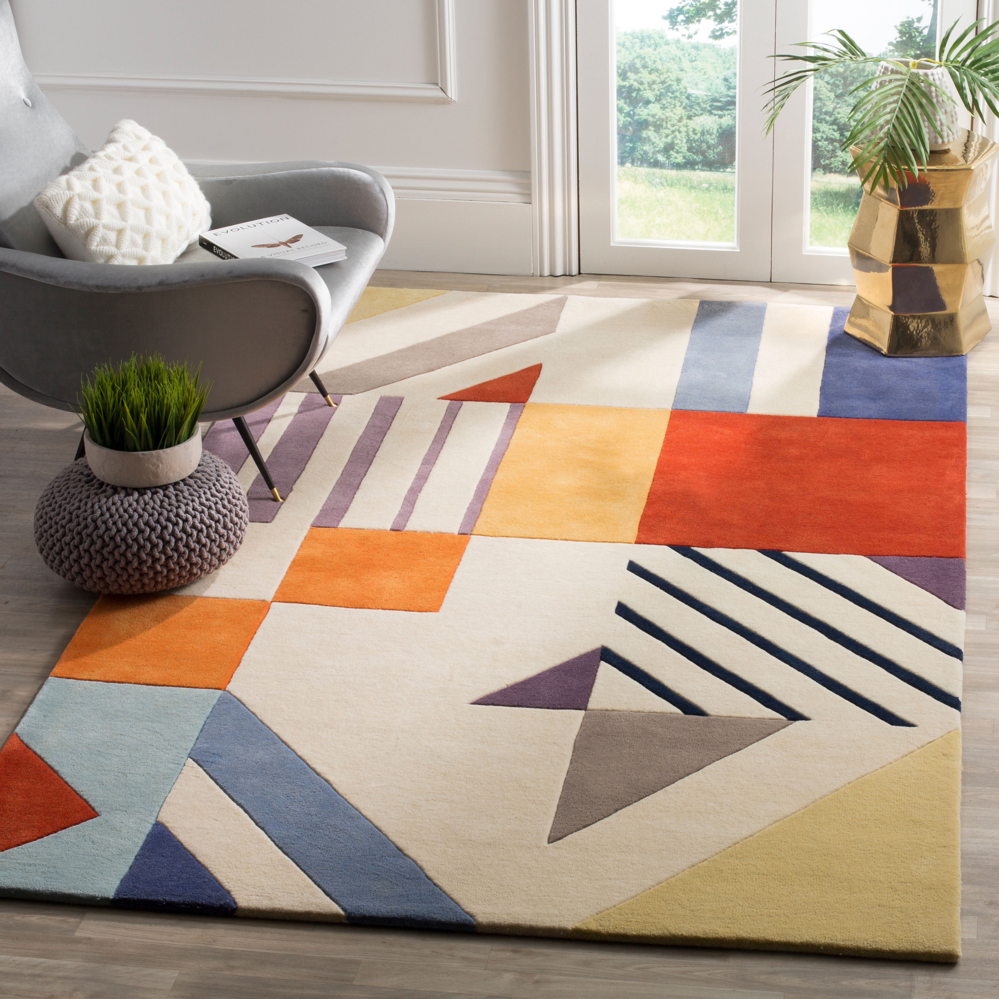 SAFAVIEH Fifth Avenue Wendy Southwestern Area Rug, Ivory/Multi, 11' x 15'