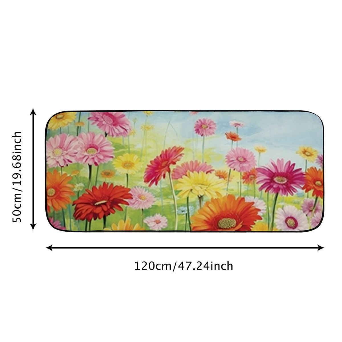 Heduofu Decorative Door Mat, Door Mat with Non-Slip Rubber Backing, Easy Cleaning, Traps Dirt, Rug for , Patio, Garage 19.68*47.24 in