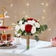 thumbnail image 4 of Ramo de boda, ramo de novia, flores decorativas de seda, flores artificiales románticas para decoración de centros de mesa de boda Rojo, 4 of 8