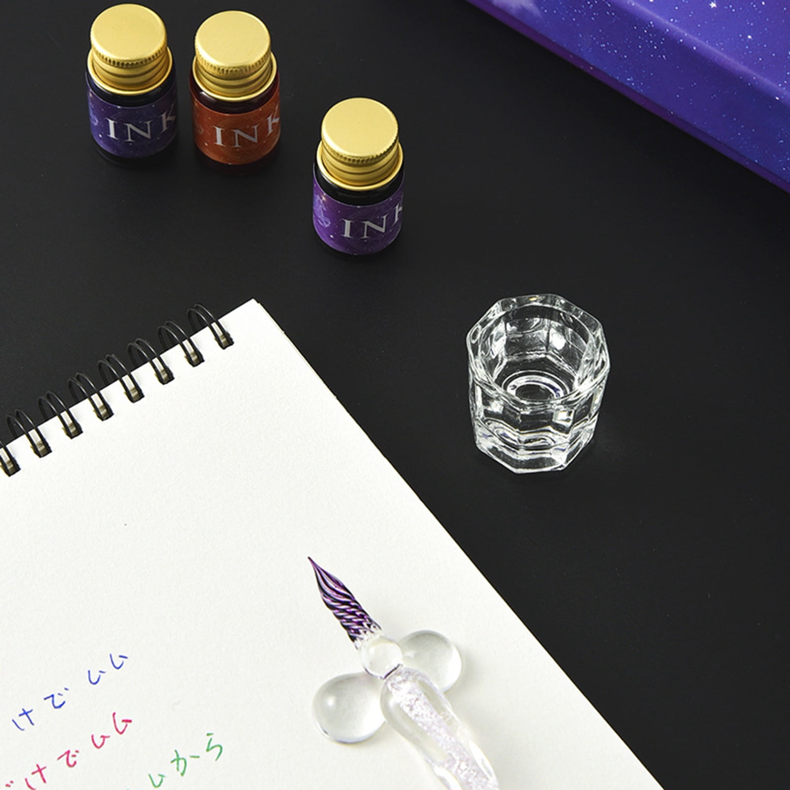 Retro Calligraphy Artist Glass Pens Set for Writing Signatures Decoration Gift