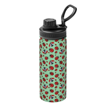 

Gaeub Ladybugs 3 Print Stainless Steel Water Bottle 18oz Sports Insulated Kettle for Women Men Suitable as a Gift