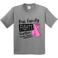 thumbnail image 3 of Inktastic Our Family Fights Together Breast Cancer Awareness Youth T-Shirt, 3 of 5