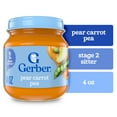 thumbnail image 3 of (6 pack) Gerber 2nd Foods Natural for Baby Baby Food, Pear Carrot Pea, 4 oz Jar, 3 of 16