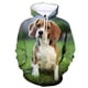 thumbnail image 4 of Sudadera con capucha con estampado 3D de perro y beagle para hombre, divertida sudadera informal de manga larga, sudadera con capucha fresca para otoño y primavera, 4 of 4