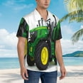 thumbnail image 3 of Honeii big farm tractor Print Men’s Hawaiian Shirt,Classic Button-Down Short Sleeve Shirt, for Beach, Vacation, and Outdoor Activities,Large, 3 of 7