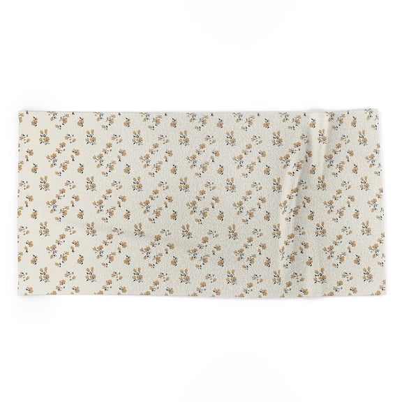 Society6 Holli Zollinger VINTAGE FLORAL NEUTRAL Beach Towel