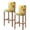 Yellow, variant on Sunflower Bar Stool Covers Set of 2, Yellow Spring Floral Botanical Stretch Washable Bar Chair Covers with Backs, Removable Pub Counter Height Chair Cover for Kitchen Dining Room Cafe