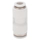 thumbnail image 4 of 10Pcs Straight Reducing Connector Quick Release Pnuematic Air Hose Reducer Tube Fittings WhitePG8-4, 4 of 4