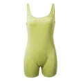 thumbnail image 4 of Women Jumpsuit Sleeveless U-Shaped Neck Bodycon Solid Color Short Jumpsuit, 4 of 6