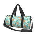 thumbnail image 2 of Xecao Cute Sloth on Floral Tree print Round Travel Duffel Bag is a foldable gym bag with an inner pocket, perfect for travel sports, 2 of 8