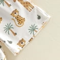 thumbnail image 7 of CAICJ98 Toddler Baby Boy Summer Clothes Safari Wild Animal Print Short Sleeve Shirts Top Shorts 2pcs Outfits Set (Khaki,18-24 Months）, 7 of 7