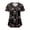 Dark Gray, variant on Scrub Tops Women V Neck Pumpkin Nursing Uniforms with Pockets Orange for Size M