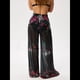 thumbnail image 4 of Pantalones Anchos de Cintura Alta con Elástico para Mujer, Pantalones Casuales Largos para Estar en Casa Rosa Roja L, 4 of 6