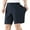 Blue, variant on zeranth High-Waist Elastic Waistband Men Shorts Zipper Pockets Wide Leg Solid Color Mid-aged Ice Silk Sports Shorts
