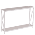 thumbnail image 5 of GZXS 2 Tier Console Table for Entryway, 43.3" Behind Couch Table with Storage Shelf, Sofa Table with Metal Frame for Hallway, Foyer, Living Room, Oak, 5 of 7