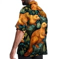 thumbnail image 3 of Platypus Men's Poplin Casual Printed Button Down Short Sleeve Summer Beach Shirts Unisex, 3 of 6