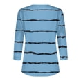 thumbnail image 5 of mfyjkho Tops Para Hacer Ejercicio Para Mujer, Camiseta Estampada Informal Y De Moda Para Mujer Con Cuello En V Y Mangas 3/4 Tops Para Salir Para Mujer S, 5 of 5
