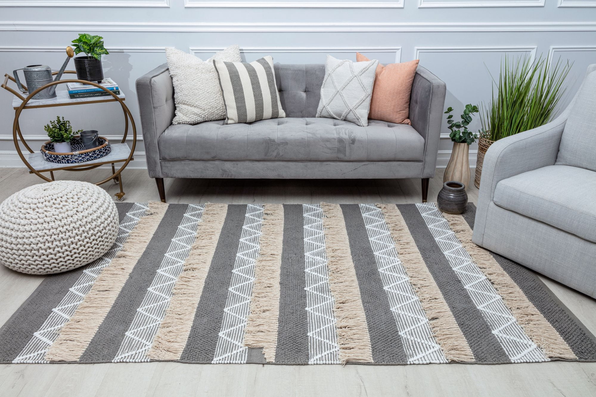 Rugs America YV15A Transcendent Tribal Moroccan Blue Area Rug, 5’0”x7’0”