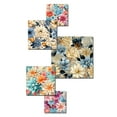 thumbnail image 3 of Designart "Dreamy Blue Boho Florals" Floral Wall Art Set Of 5 - Blue Cottage For Bedroom Wall Art Set, 3 of 6