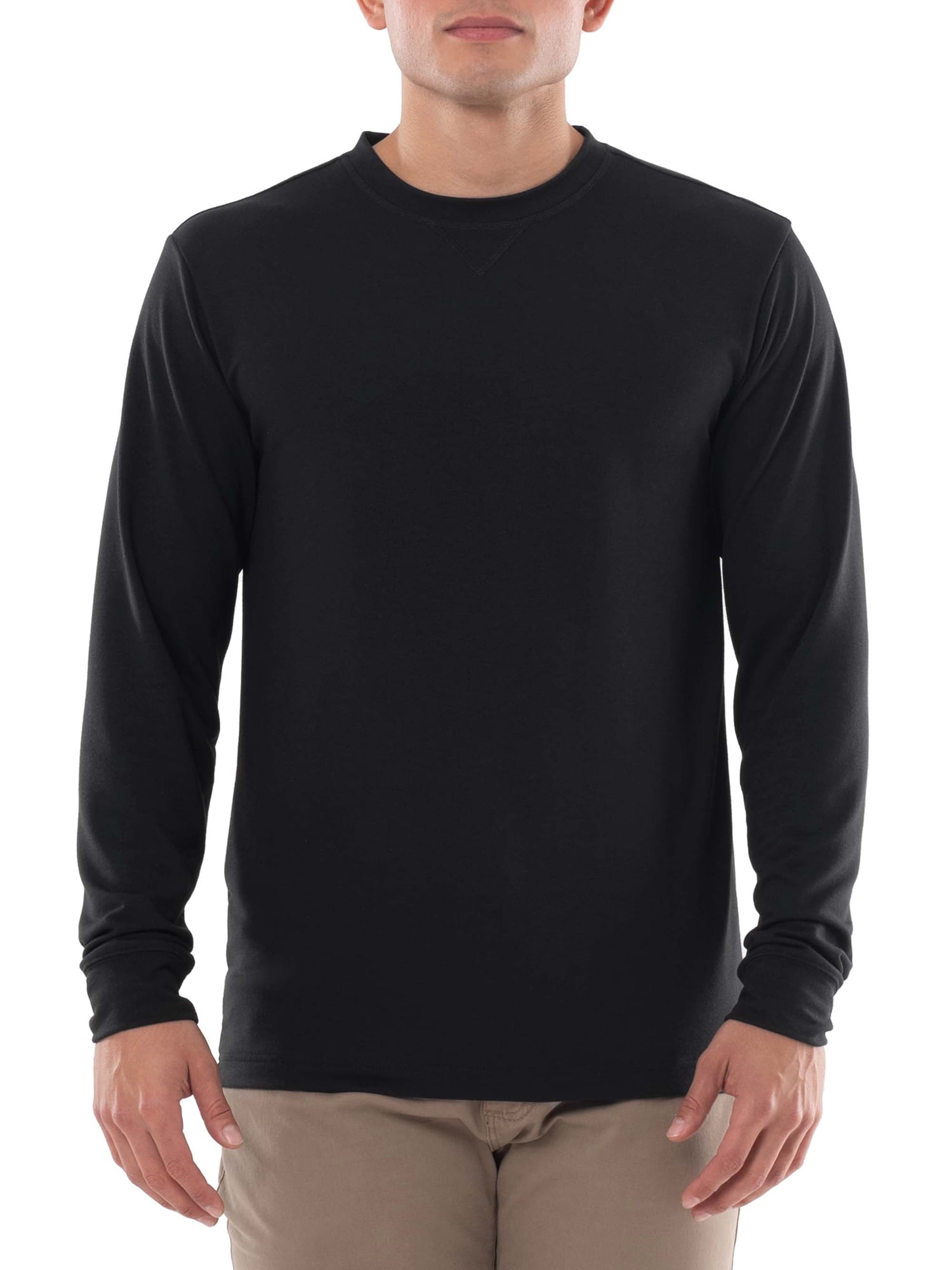 George Men's French Terry Long Sleeve Crew T-shirt, Sizes XS-5XL