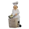 thumbnail image 3 of AMERTEER French Chef Figurine Kitchen Ornament Resin Cook Statue Sculpture Decorative - Cooking, 3 of 6