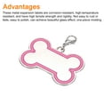 thumbnail image 4 of Uxcell 2 Set Pet ID Tags Bone Shape, 45x30mm Metal Personalize Engraved Both Sides Blank Tags Stamping Pet Supplies (Hot Pink), 4 of 6