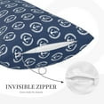 thumbnail image 3 of Daiia Navy Nautical Bedding Waterproof Pillow Protector Zippered Queen – Bed Bug Proof Pillow Encasement-, 3 of 6