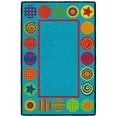 thumbnail image 1 of Flagship Carpets CE330-08W 3 x 2 Pi à Motifs Cercles Tapis - Rectangle, 1 of 1