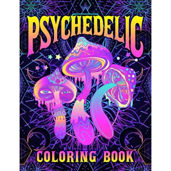 Pre-Owned Psychedelic Coloring Book Paperback