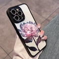 thumbnail image 1 of Funda de teléfono con protección de lente de diamante de loto brillante, antiadherente, resistente a caídas y suciedad, para iPhone 14, 13, 12, 11 Pro Max Plus Fivean unisex, 1 of 2