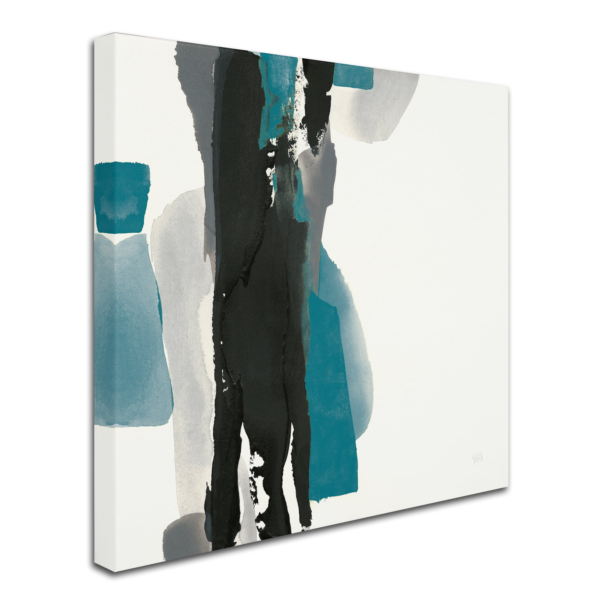 Trademark Fine Art 'Black and Teal II' Canvas Art by Chris Paschke