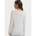 thumbnail image 6 of Women's Long Sleeve Round Neck T-Shirt - Casual Basic Top for Fall & Winter, 6 of 6