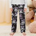 thumbnail image 2 of Kuromi And My Melody Pajamas Pants Soft Elastic Waist PJ Bottoms Comfy Lounge Long Pants, 2 of 7