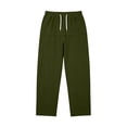 thumbnail image 5 of Wide Leg Sweatpants for Men Elastic Waist Drawstring Baggy Gym Pants Casual Fall Outfit Army Green S, 5 of 6