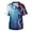 Blue, variant on 4th Of July Scrubs Top for Men Regular Fit Patriotic V-Neck Short Sleeve Graphic Printed Scrub Tops 2026 Summer Comfort Stretchy Work Uniform with Pockets Red XXL