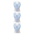 thumbnail image 3 of maskred Sturdy And Durable Lace Applique With 3D Beads And Rhinestones With Materials Are Sturdy And Durable Multiple Colors Light purple B 3Set, 3 of 6