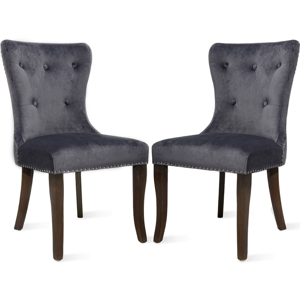 Kepooman Armless Upholstered Accent Dining Chairs, Set of 6, Gray Kepooman Armless Upholstered Accent Dining Chairs, Set of 6, Gray