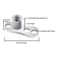 thumbnail image 1 of Dermal Piercing Jewelry 3 hole base with 2mm rise - 100 PC Bases, 1 of 1