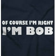 thumbnail image 2 of Course Im Right Im Bob Men's Big & Tall Graphic Hoodie Brisco Brands 3X, 2 of 5