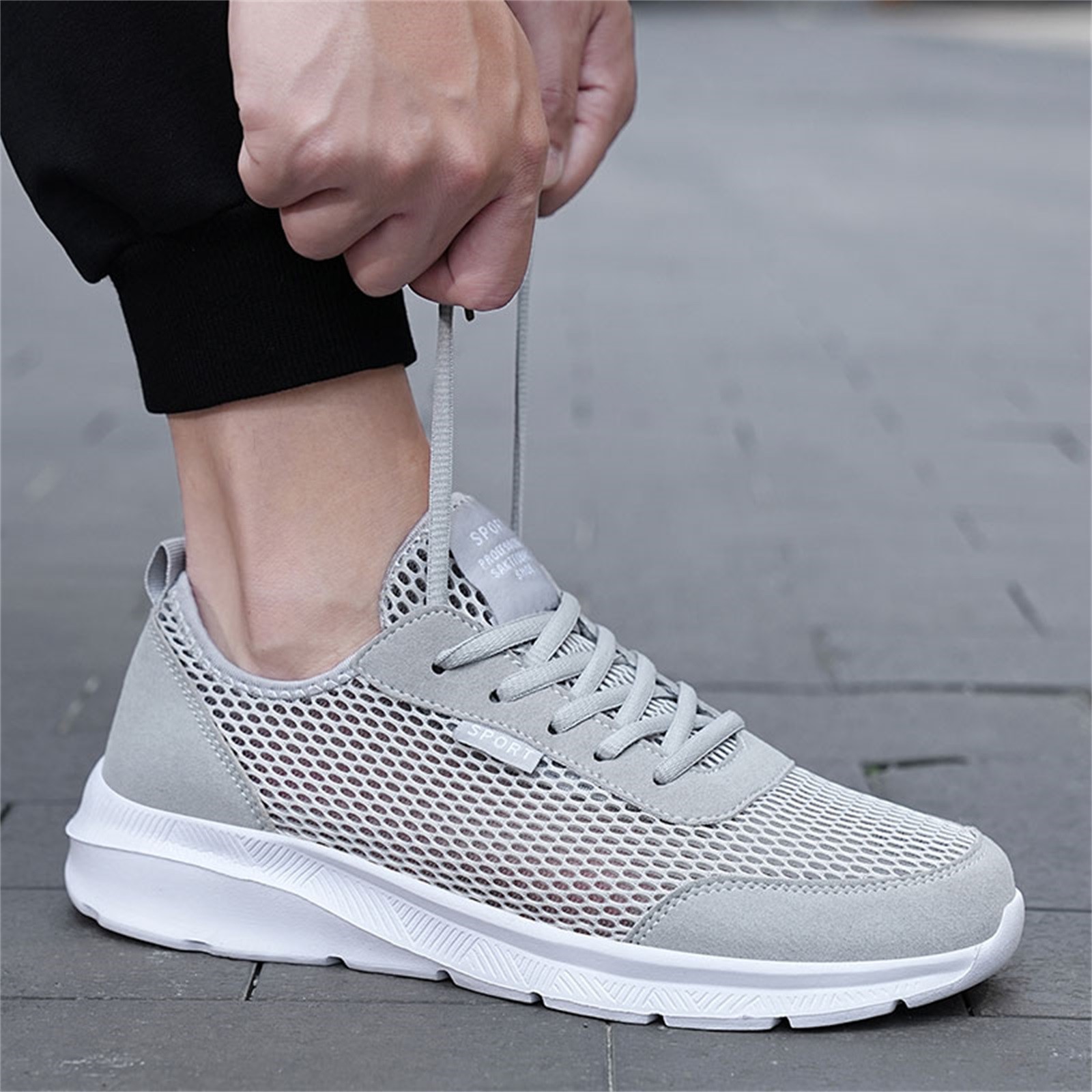 Fashion Summer Men Sneakers Breathable Mesh Lightweight Comfortable ...