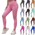 thumbnail image 6 of Women's V Waist High Waisted Seamless Leggings Scrunch Butt Workout Pants, 6 of 6
