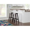thumbnail image 2 of Linon Tabouret de Bar en Bois Saddle 29 Pouces Brun Foncé, 2 of 7