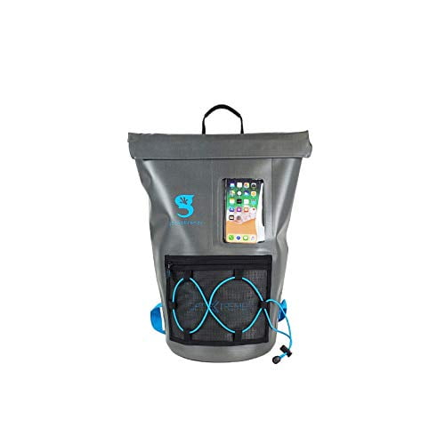geckobrands Optixtreme 20L Hydroner Lightweight Packable Waterproof Backpack (Grey/Neon Blue)